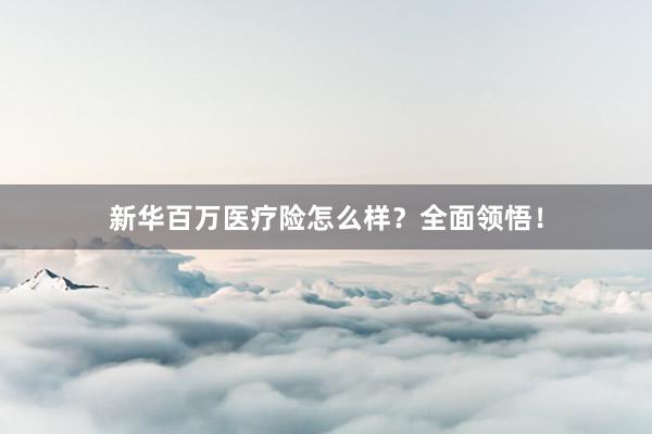 新华百万医疗险怎么样？全面领悟！